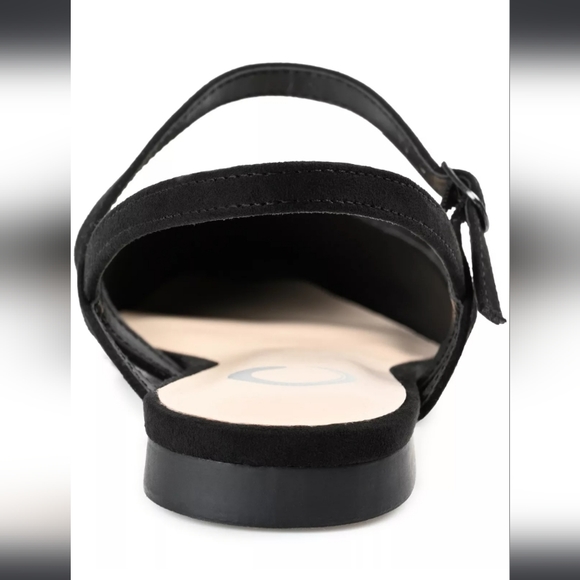 Journee Collection Nysha Rhinestone Flats Black 8.5 - Picture 3 of 8